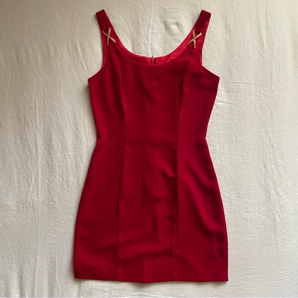 Vintage 90s RAMPAGE Red Sleeveless Mini Dress - 4 / 6 - 7
